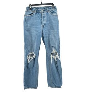 Abercrombie & Fitch 90s Straight High Rise Curve Love Jeans Size 28 Button Fly